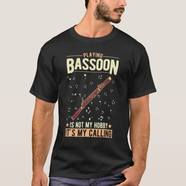 T-shirt Basson Hobby Basson Joueur Bassoonist 2 (Devant)