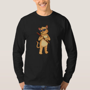T-shirt Bassoon Cat Musique Femmes Jazz Music Cat Bassoon