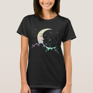 T-shirt Bastet Egypte ancienne Chat Pastel Goth Moon Crois