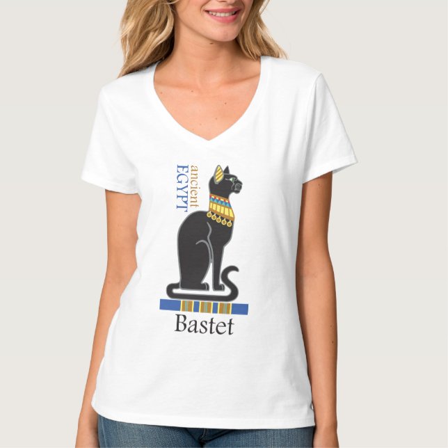 T-shirt Bastet ou Bast. Déesse égyptienne antique (Devant)