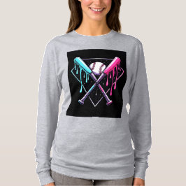 T-shirt Bat de baseball en goutte - Neon Splash Home Plate
