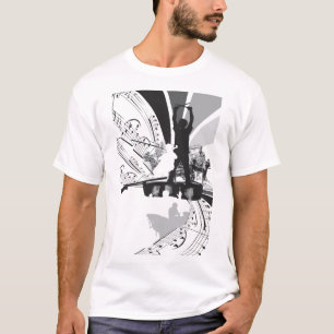 T-shirt bat du tambour de l'illustration de violoncelle