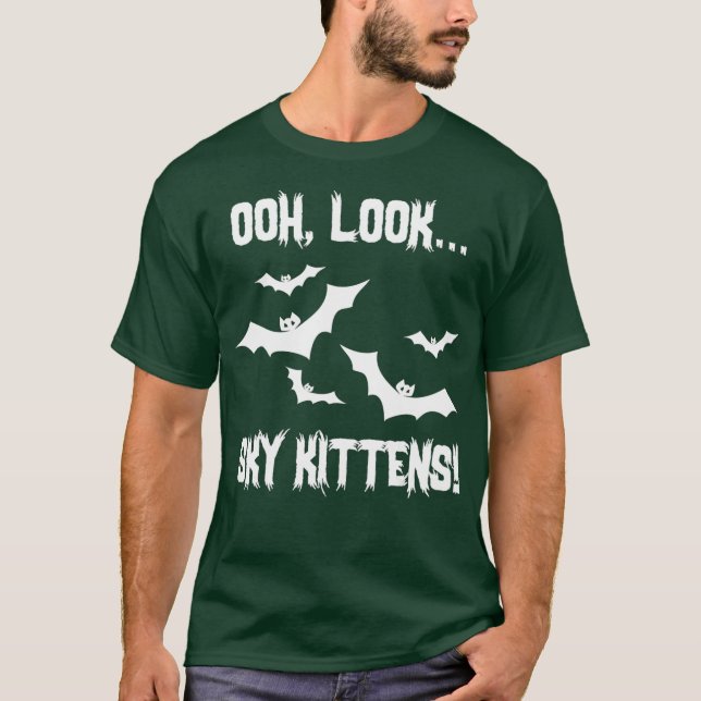 T-shirt Bat Lover Sky Kittens Bats Lover Mignonne (Devant)