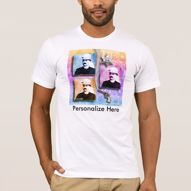 T-shirt Bat Masterson Pop Art (Devant)