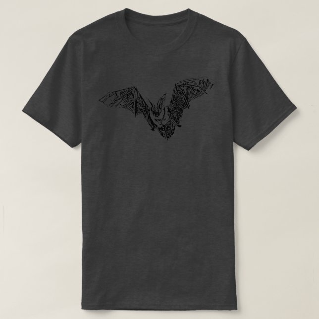 T-shirt Bat Night Vampire Halloween Wing flying Mammals Ba (Design devant)