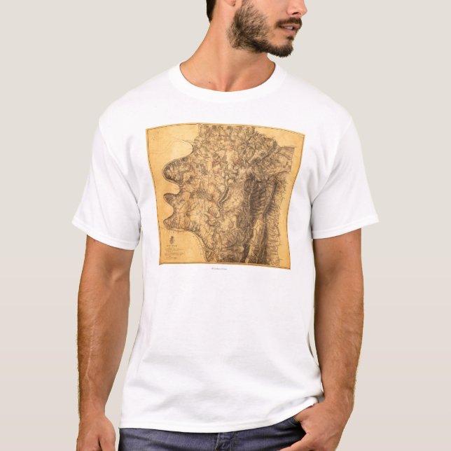 T-shirt Bataille d'Antietam - carte panoramique 6 de (Devant)