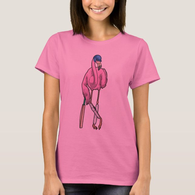 T-shirt Bataille de cricket Flamant rose (Devant)