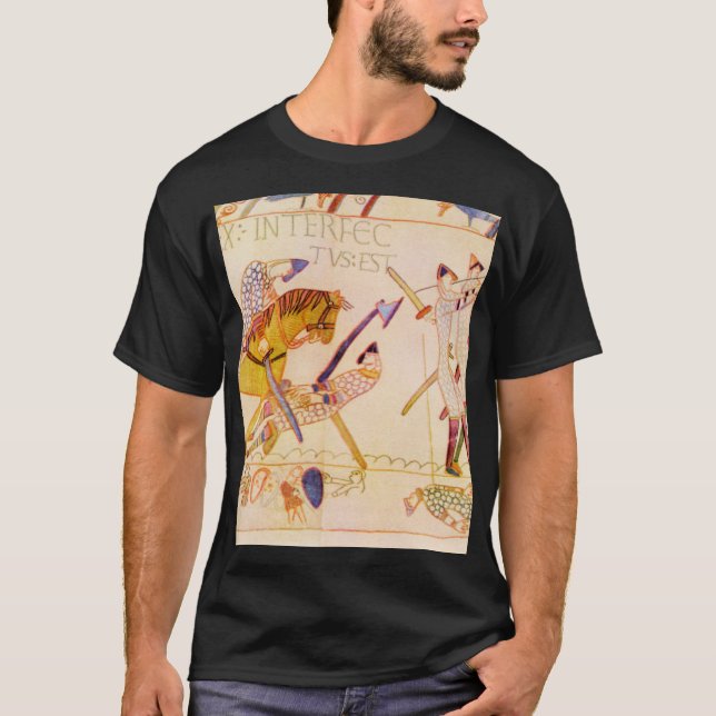 T-shirt Bataille De Hastings - Bayeux Tapestry King Harold (Devant)