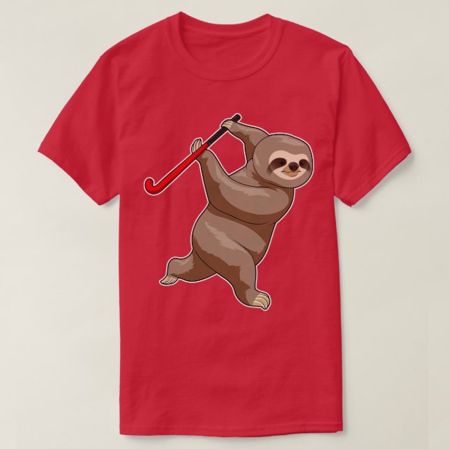 T-shirt Bataille de hockey Sloth Hockey (Design devant)
