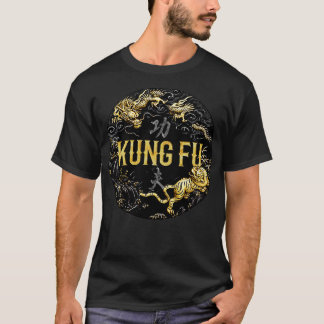 T-shirt Bataille de Kung Fu Tiger et Dragon