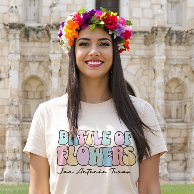 T-shirt Bataille des Fleurs Fiesta San Antonio Texas (Battle of Flowers Fiesta San Antonio Texas T-Shirt.)