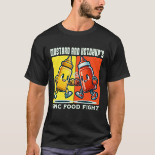 T-shirt Bataille épique de nourriture de moutarde et ketch