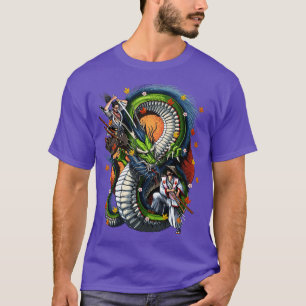 T-shirt Bataille japonaise de Dragon Samurai