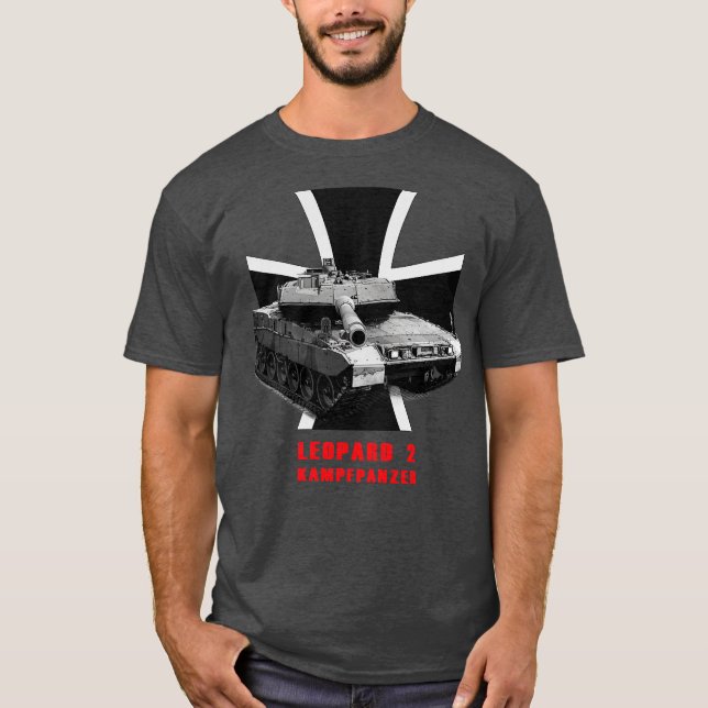 T-shirt Bataille Leopard 2 Bundeswehr Kampfpanzer (Devant)