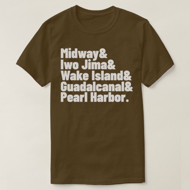 T-shirt Batailles de l'Océan Pacifique 2ème guerre mondial (Design devant)