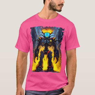 T-shirt Bataillon flamand Cyberpunk Sci-Fi Mech Warrior R