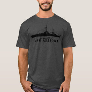 T-shirt Bataillon USS Arizona Silhouette En Mémoire