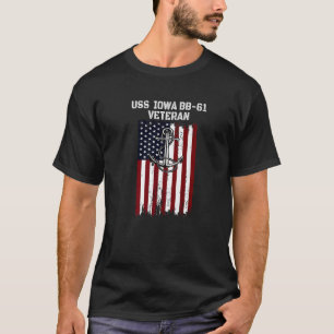 T-shirt Bataillon USS Iowa BB 61 Ancien vaisseau de guerre