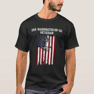 T-shirt Bataillon USS Washington BB 56 Veterans Warship F