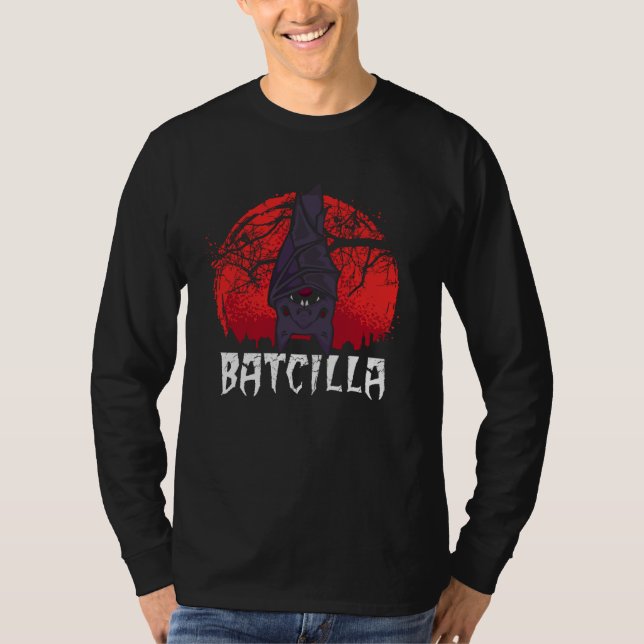T-shirt Batcilla Bat Blood Suction Halloween Scary Virus (Devant)