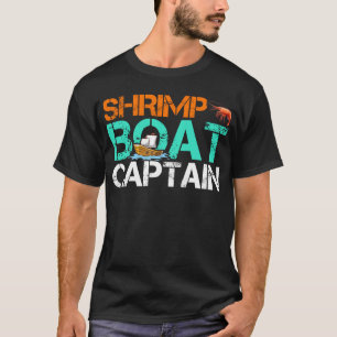 T-shirt Bateau à crevettes Capitaine Funny Bois de mer Cad