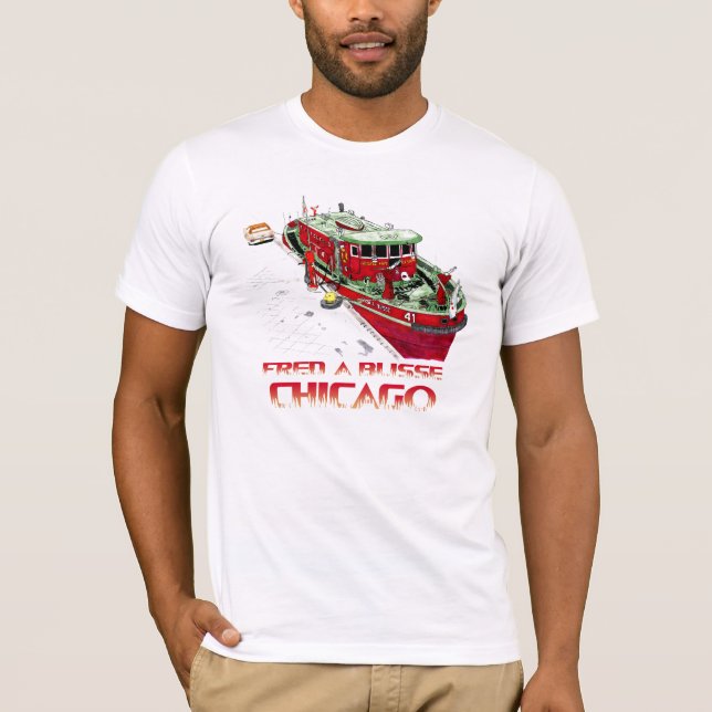T-shirt Bateau à incendie de Chicago (Devant)