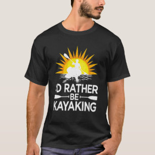T-shirt Bateau à rames Coucher de soleil Rétro J'aurais pr