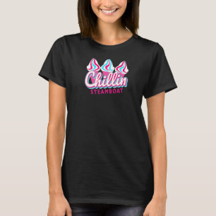 T-shirt Bateau à vapeur Chillin Crème glacée Pop Art Steam