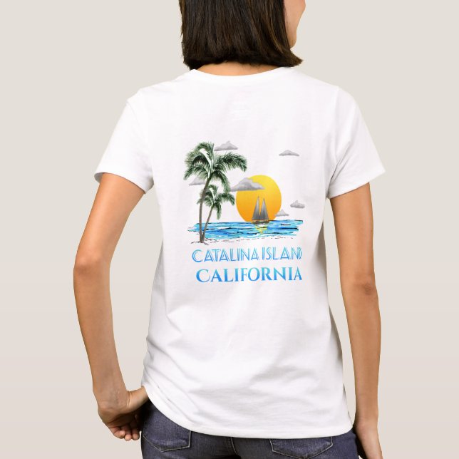 T-shirt Bateau à voile Catalina Island California (Dos)