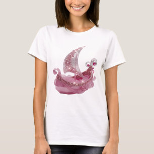 T-shirt bateau à voile en cristal SWAROVSKI argent