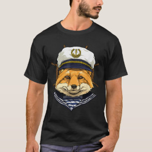T-shirt Bateau à voile Fox Capitaine Faune Forêt Fox