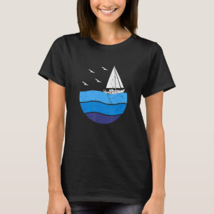 T-shirt Bateau à voile Sunset Bateau Capitaine Voile
