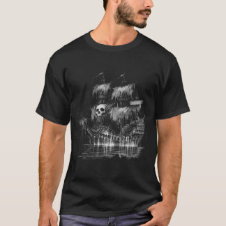 T-shirt Bateau cool Fantôme Avec Crâne Argh Pirate