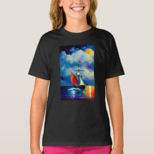 T-shirt Bateau dans la nuit