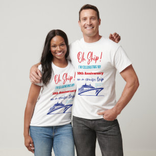 T-shirt Bateau de croisière d'anniversaire drôle personnal