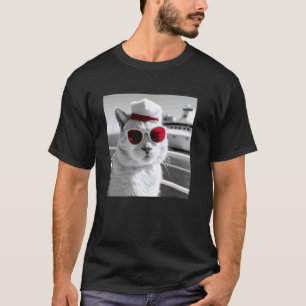 T-shirt Bateau de croisière de chat drôle et croisière de 