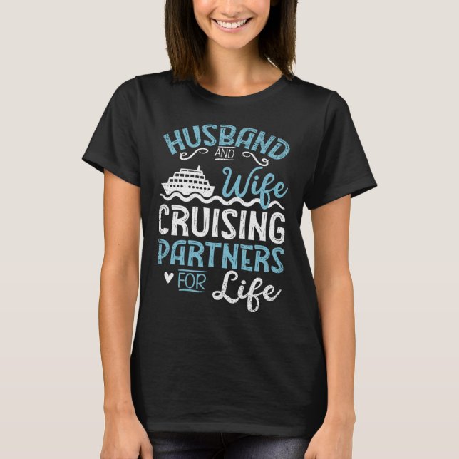 T-shirt Bateau De Croisière Mari & Femme Partenaires De Cr (Devant)