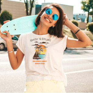 T-shirt Bateau de croisière personnalisé Voyage en famille