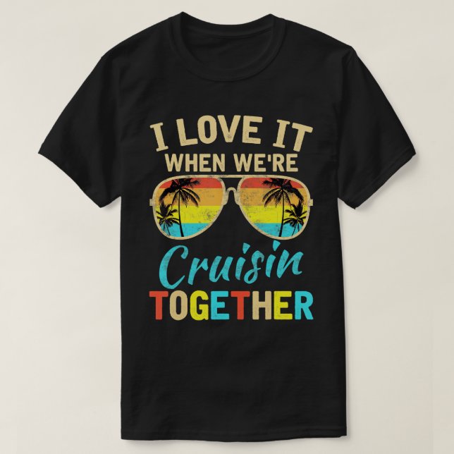 T-shirt Bateau de croisière Vacances Amis Buddies Couples  (Design devant)