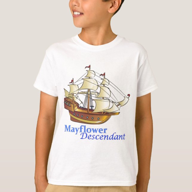 T-shirt Bateau de navigation de descendant de fleur (Devant)