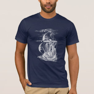 T-shirt Bateau de navigation vintage