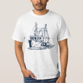 T-shirt Bateau de pêche / Bateau de pêche Vintage