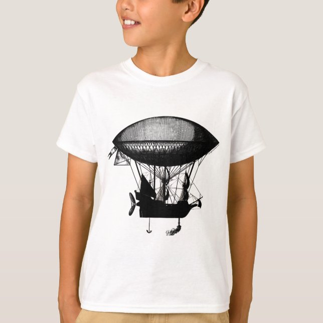 T-shirt Bateau de pirate Steampunk (Devant)