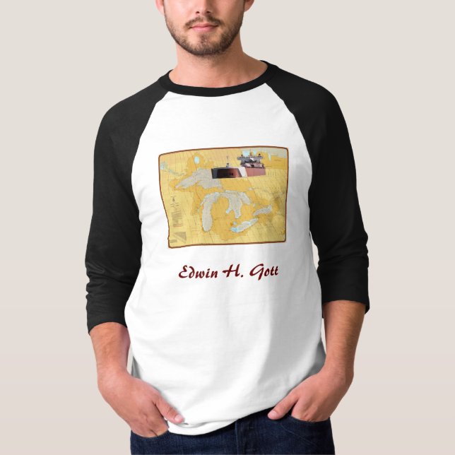 T-shirt Bateau d'Edwin H. Gott Great Lakes sur le (Devant)