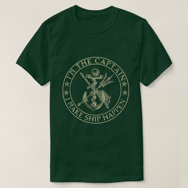 T-shirt Bateau Drôle Je suis Le Capitaine Je Fais Bateau H (Design devant)