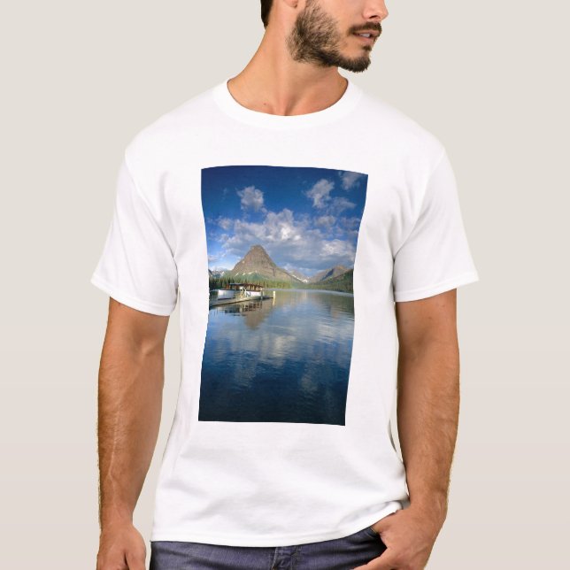 T-shirt Bateau-excursion à quai au lac Two Medicine de Gla (Devant)