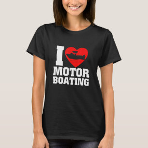 T-shirt Bateau J'Aime Bateau À Moteur Pour Bateau