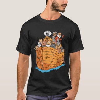 T-shirt Bateau Noahs Ark avec Chats Religieux Chat L