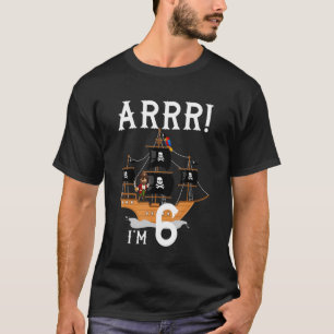 T-shirt Bateau Pirate Anniversaire de enfant Party de 6 an