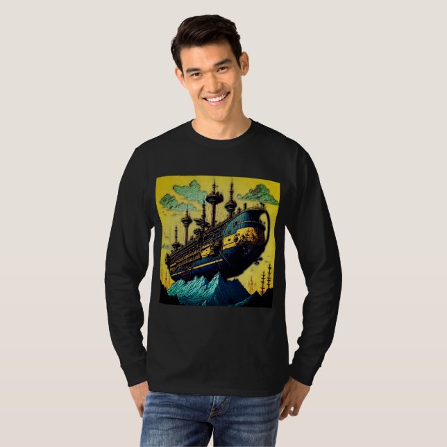 T-shirt Bateau SteamPunk (Devant entier)